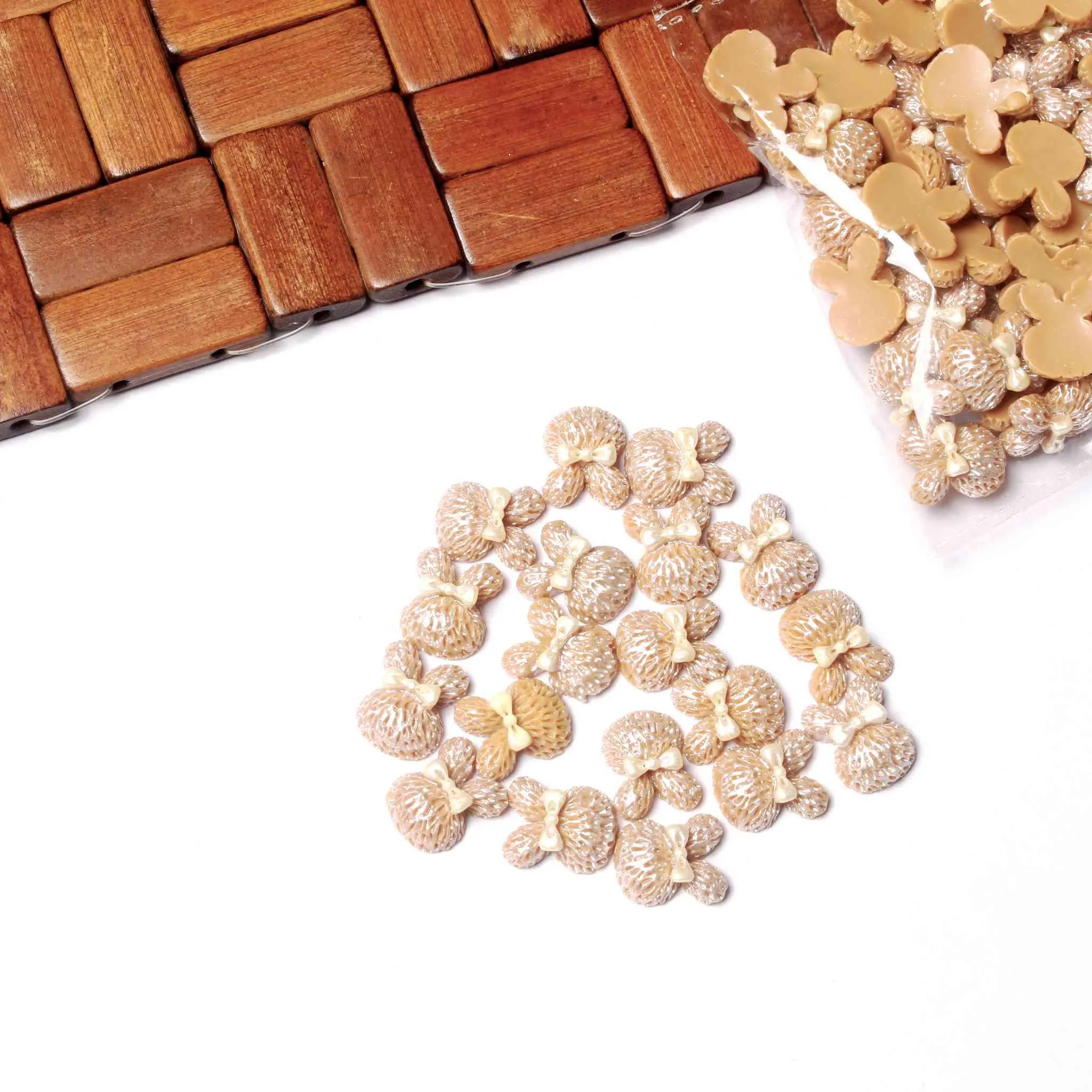 🐻🐰 Flat Base Resin Cabochons - Teddy & Bunny Designs for DIY Crafts & Decor! 🌈