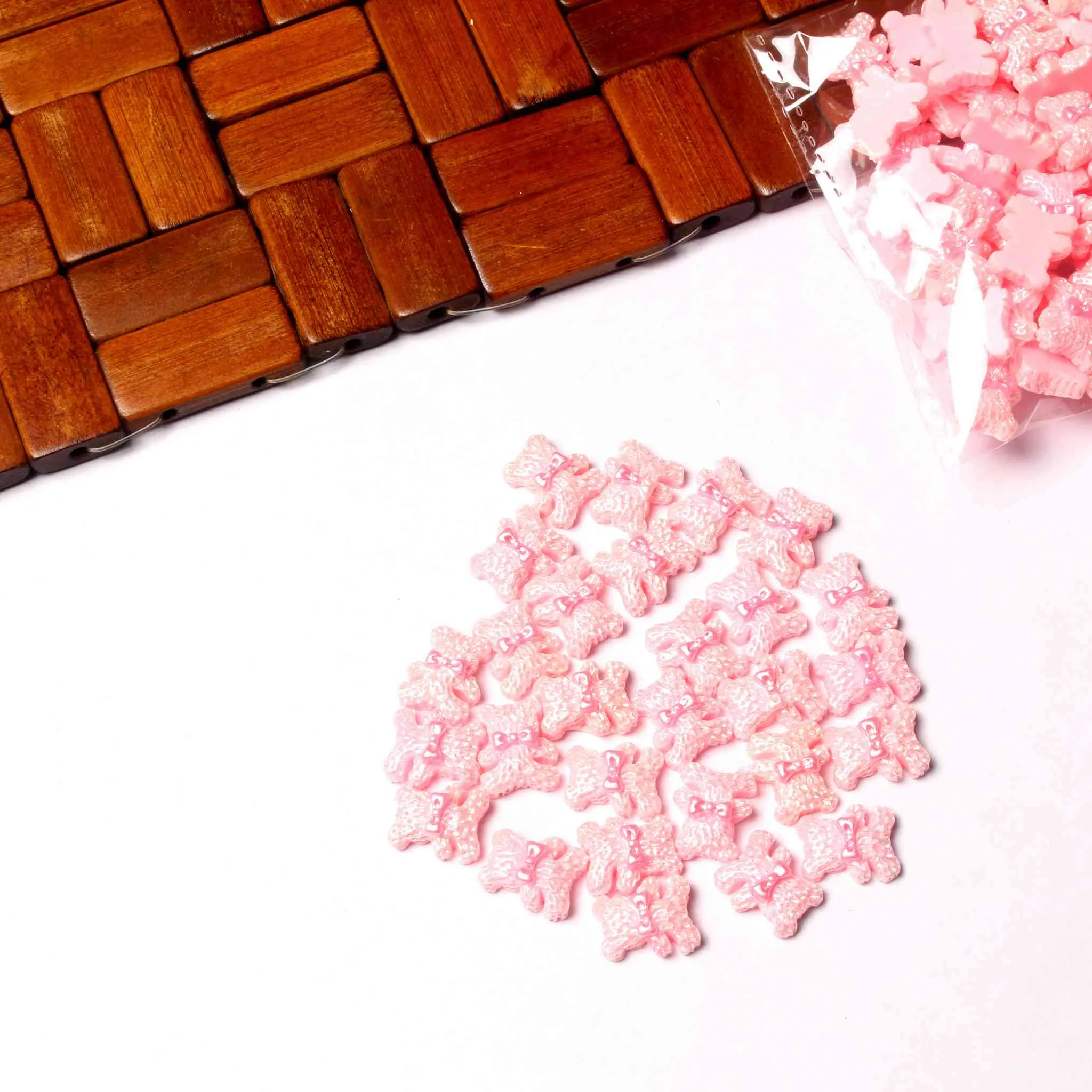 🐻🐰 Flat Base Resin Cabochons - Teddy & Bunny Designs for DIY Crafts & Decor! 🌈