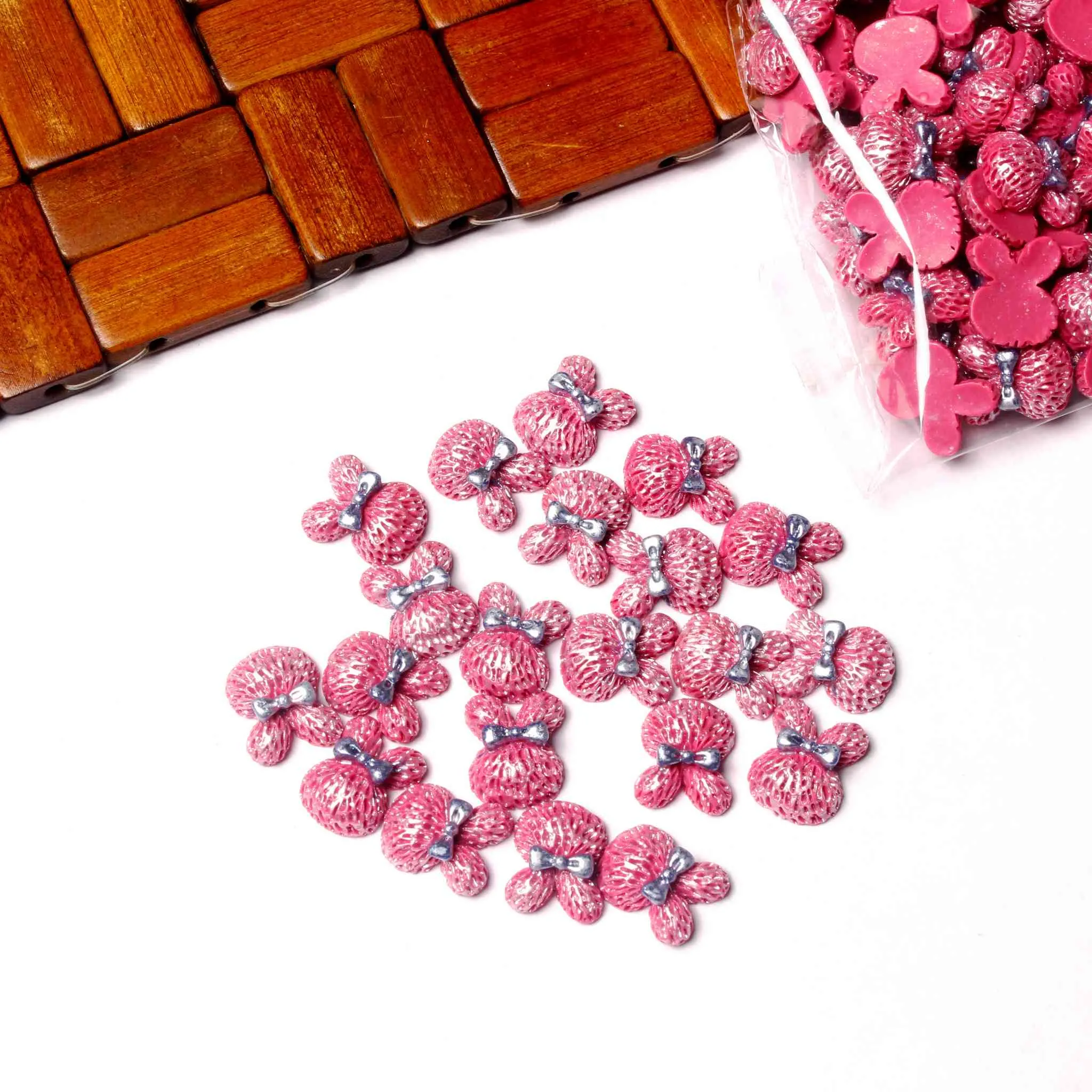 🐻🐰 Flat Base Resin Cabochons - Teddy & Bunny Designs for DIY Crafts & Decor! 🌈