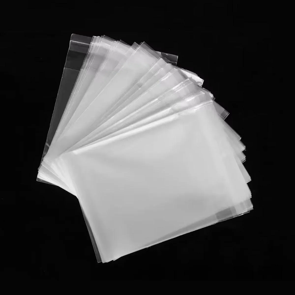 100X Translucent Plastic Candy Packaging Bags Self Adhesive Cookie Biscuit Bags