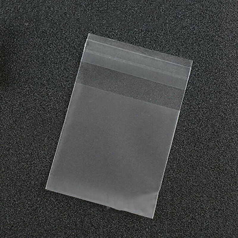 100X Translucent Plastic Candy Packaging Bags Self Adhesive Cookie Biscuit Bags