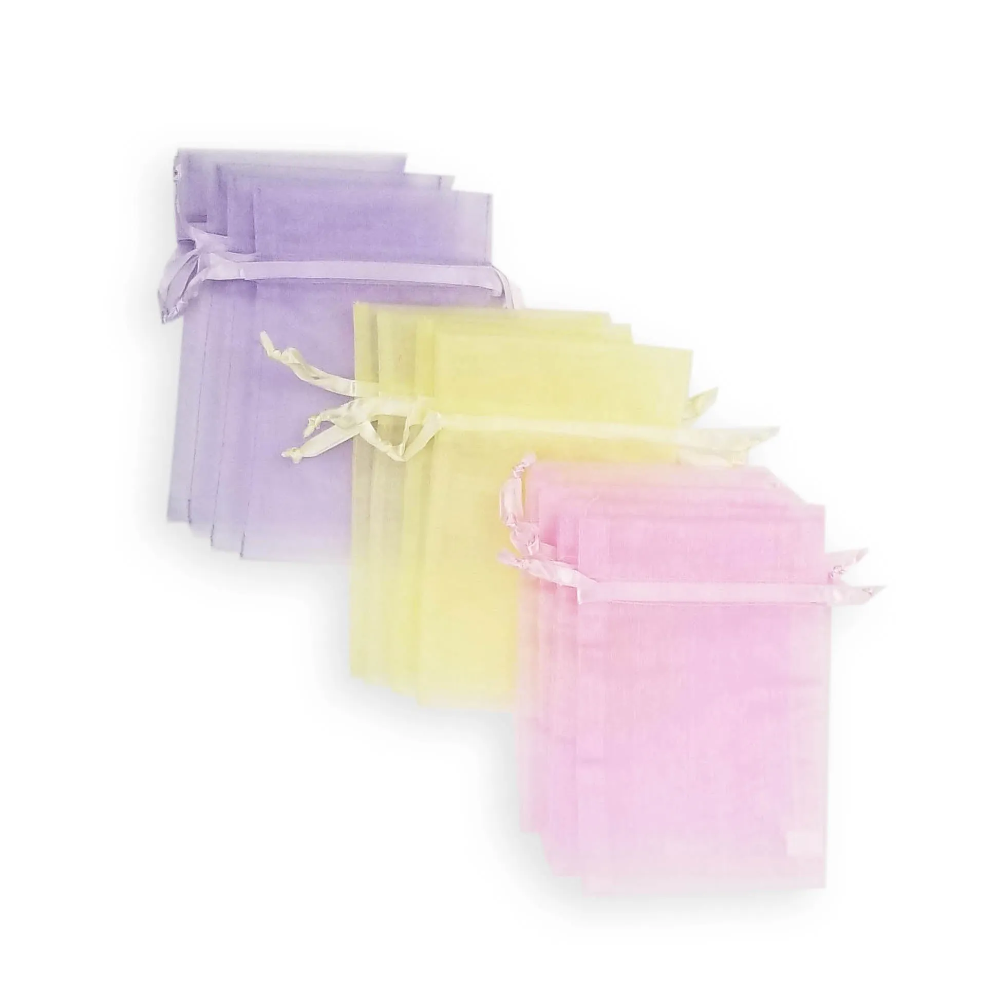 12 Unicorn Pastel Rainbow Gift Favor Bags Purple Blue Drawstring Pouches
