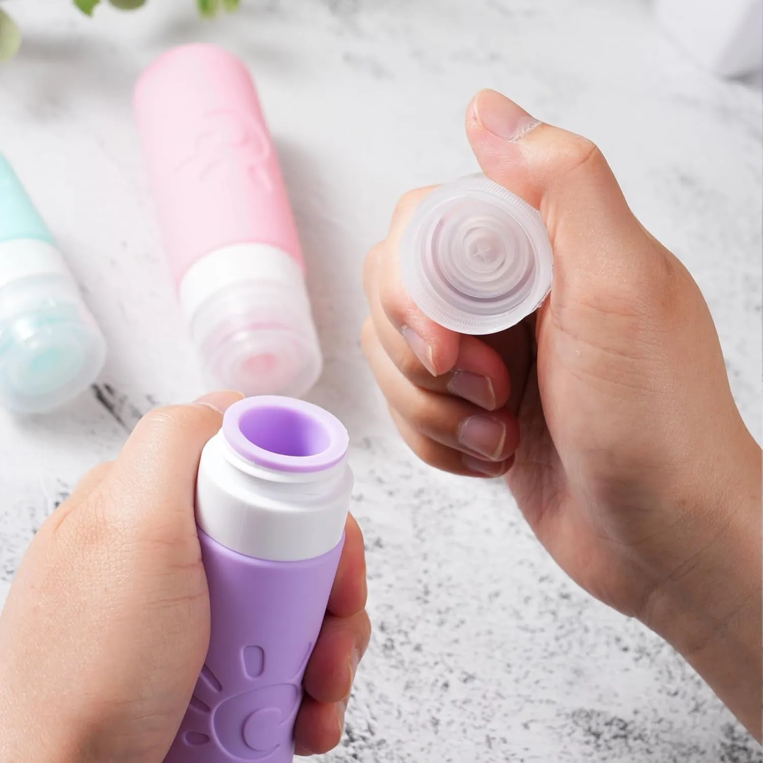 18 Pack Travel Bottles for Toiletries, TSA Approved Silicone Travel Containers Leak Proof Refillable Travel Accessories for Shampoo Conditioner Lotion Body Wash(Multicolored C)