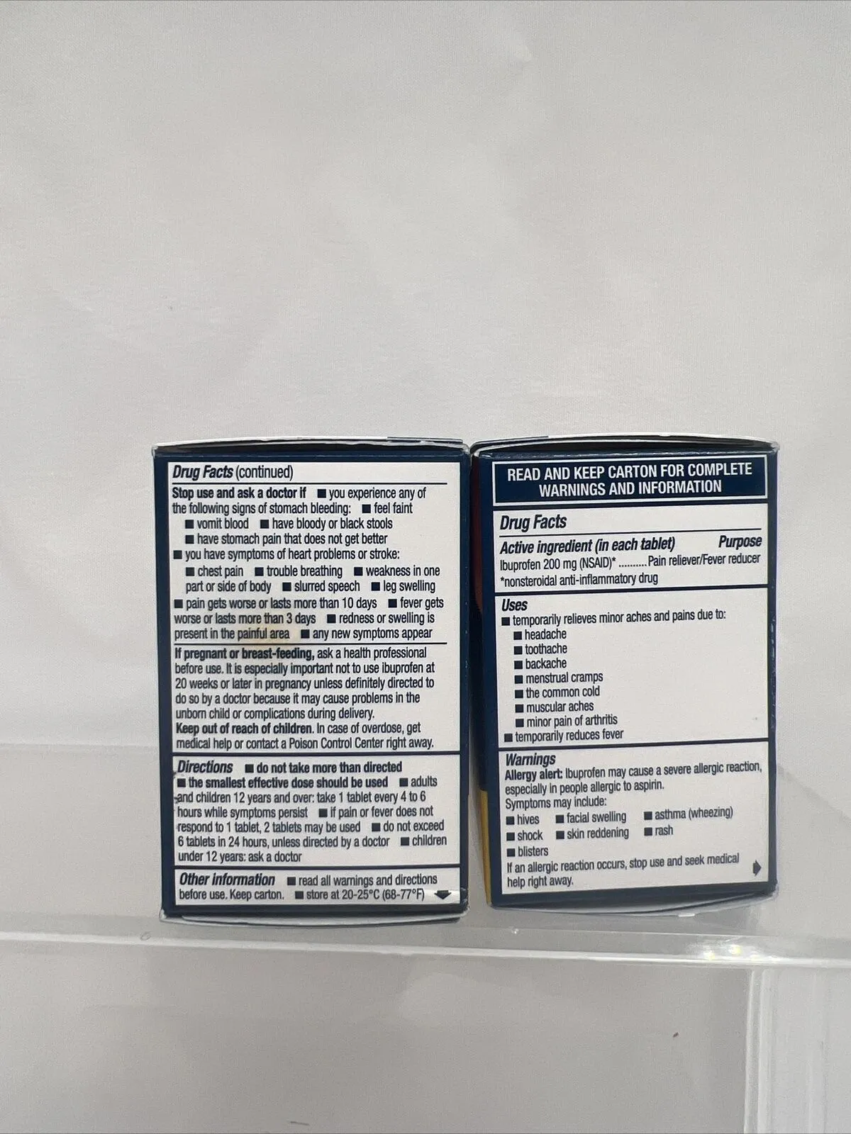 (2) Advil Pain Reliever Fever Reducer 100 36 Coated Tablets Travel 4/26