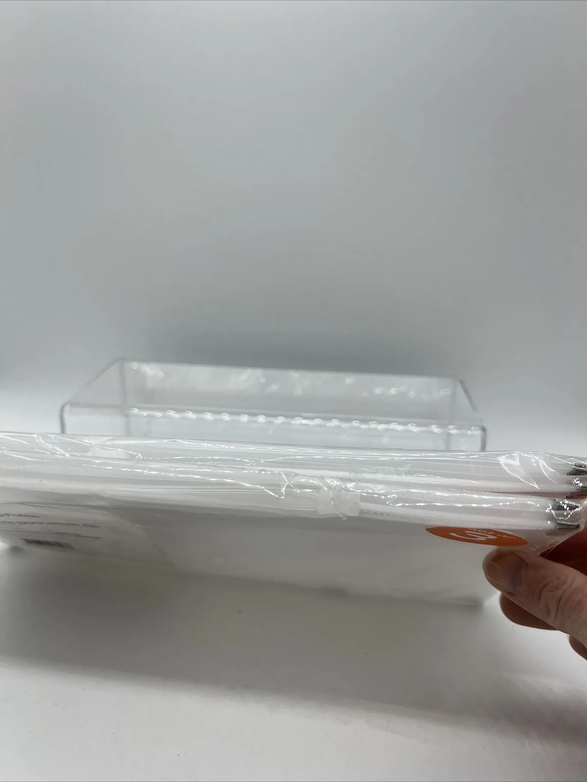 (2) Poppin 3 Small Zip Folios Clear : 10-1/4" x 6" : Protect & View Travel Pouch