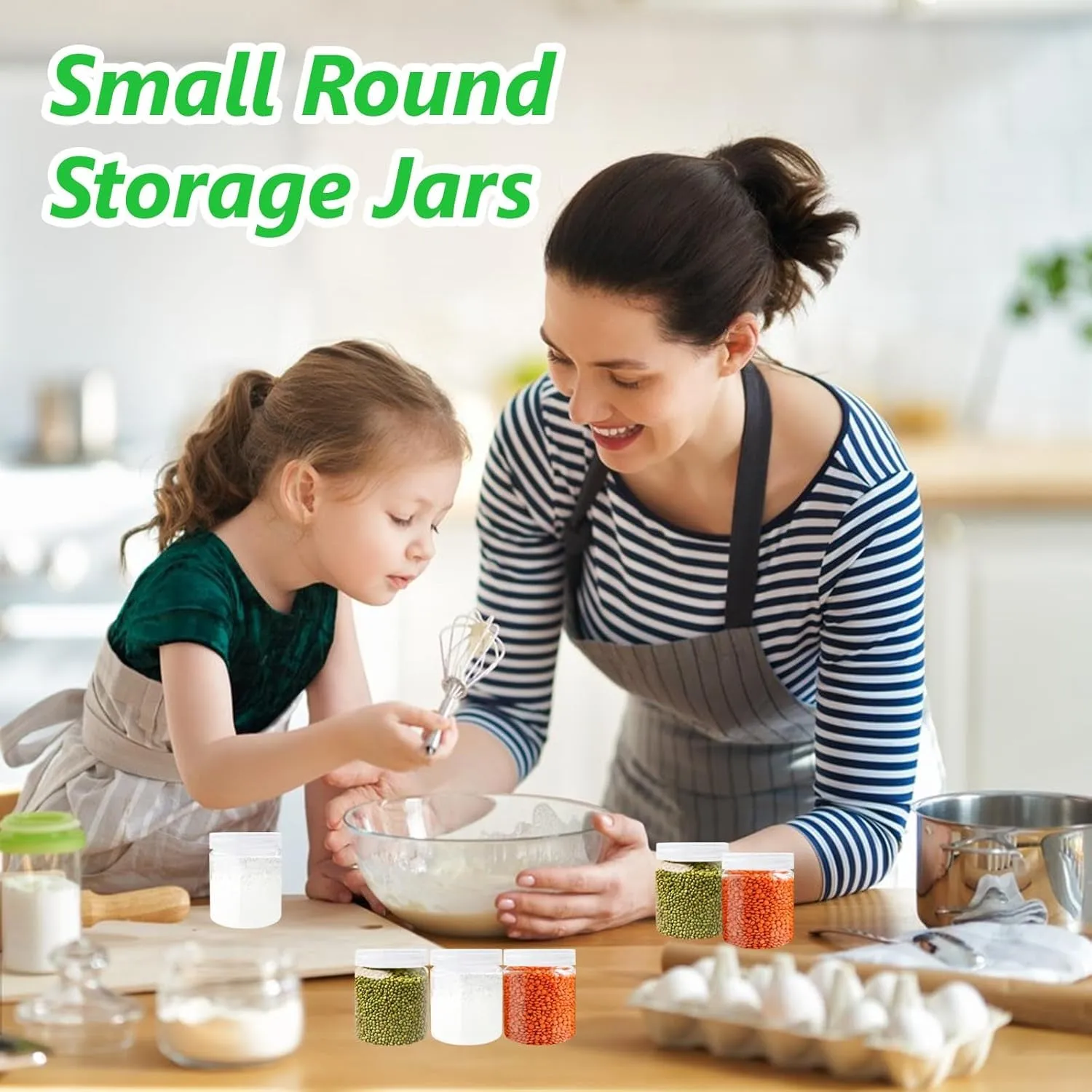 20Pack 4Oz Clear Plastic Slime Containers with Lids,Round Refillable Travel Storage Sealed Jars Wide Mouth Container for Candy,Makeup,Cosmetics,Lotions,Eye Shadow,Cream,Butters