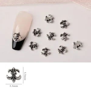 #2B Mixed Retro Nail Charms - Silver