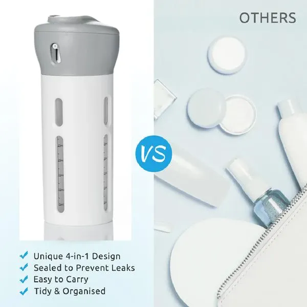 4-IN-1 LOTION SHAMPOO GEL TRAVEL DISPENSER