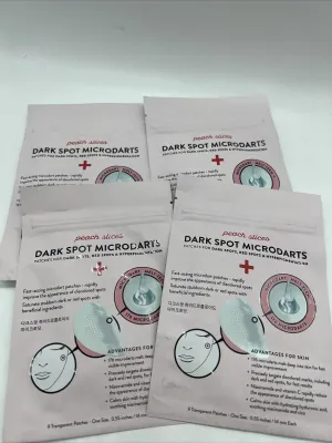 (4) Peach Slices Dark Spot MicroDarts  9 Transparent Patches Each Lily