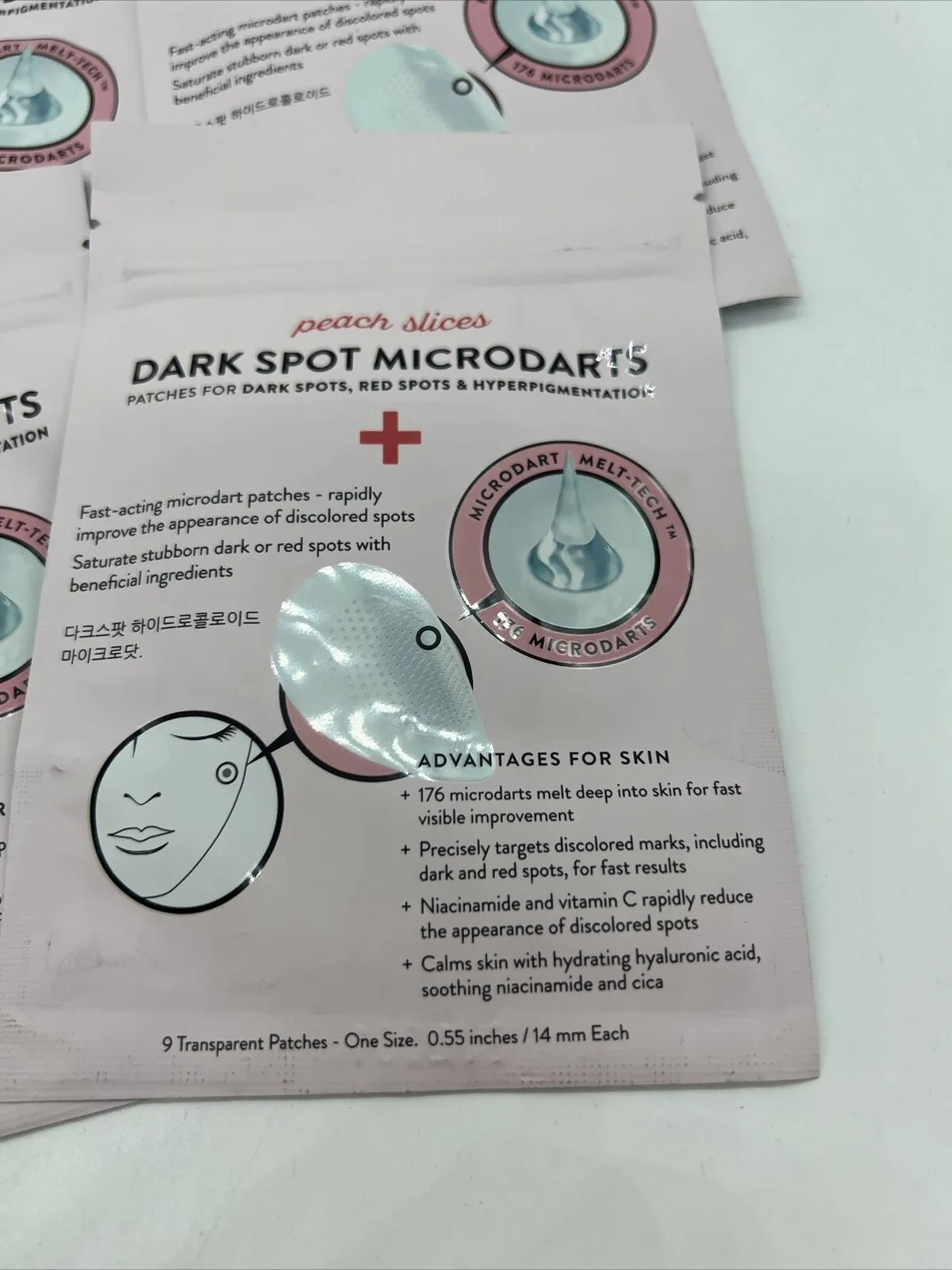 (4) Peach Slices Dark Spot MicroDarts  9 Transparent Patches Each Lily