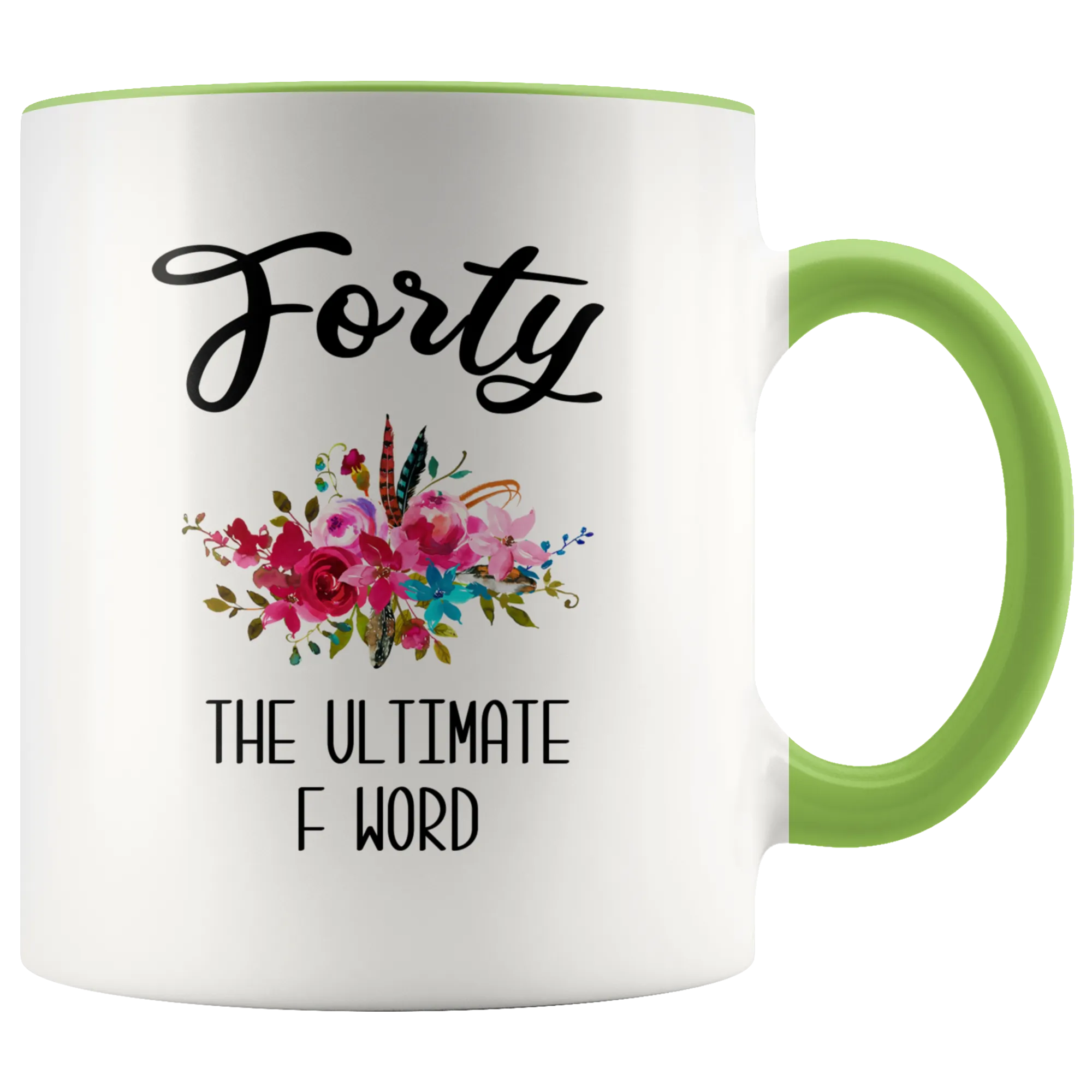 40th Birthday Gift Forty the Ultimate F Word Mug for Women 40th Birthday Party Turning 40 Years Old Funny Gift for Mom Over The Hill