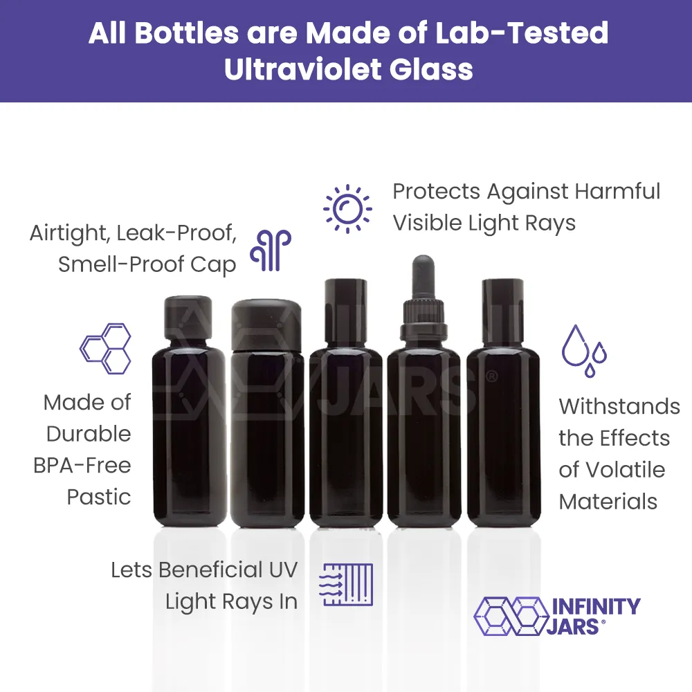 50 ml Five Glass Bottle Cosmetic Collection