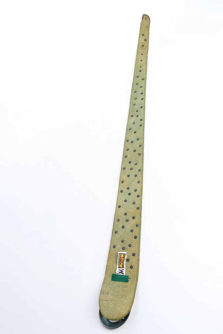 80s Deco Asymmetrical Leather Belt