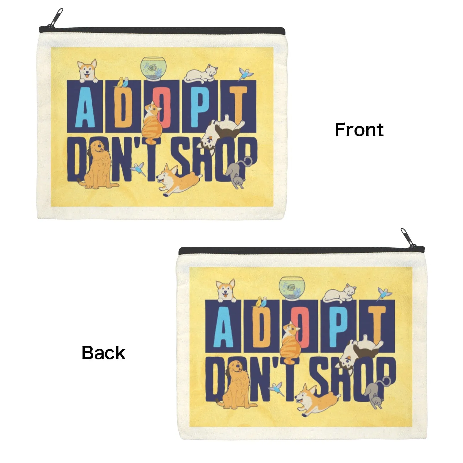 Adopt Don't Shop Cosmetic Bag