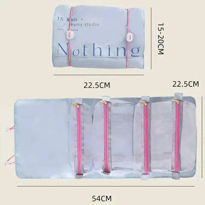 Aly | Practical and space-saving Roll-Up Cosmetic Bag