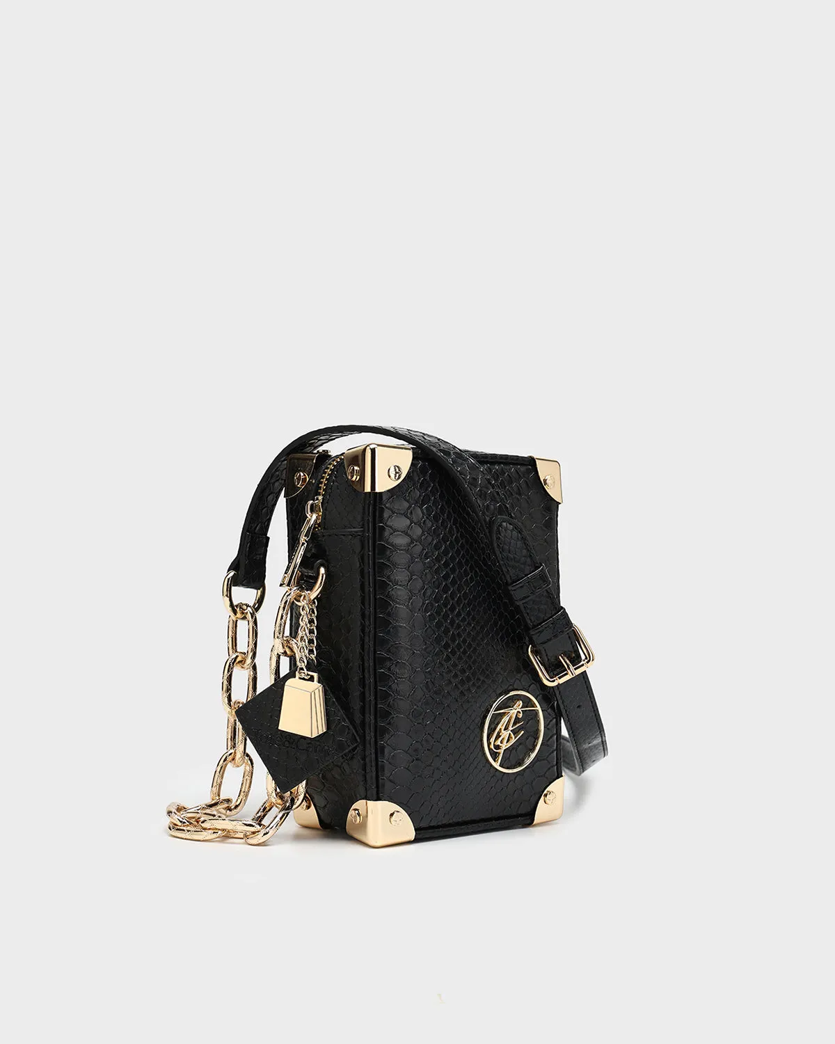 Apollo 1 Boxy Chic Messenger Bag in Black