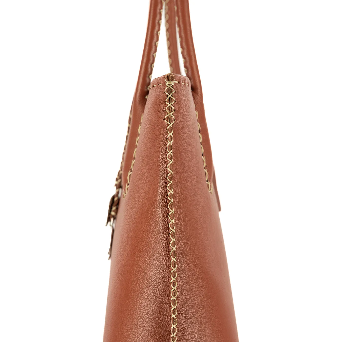 Azetha : Ladies Leather Shopper Handbag in Suede Cayak