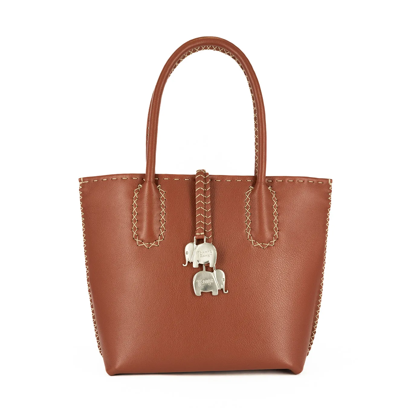 Azetha : Ladies Leather Shopper Handbag in Suede Cayak