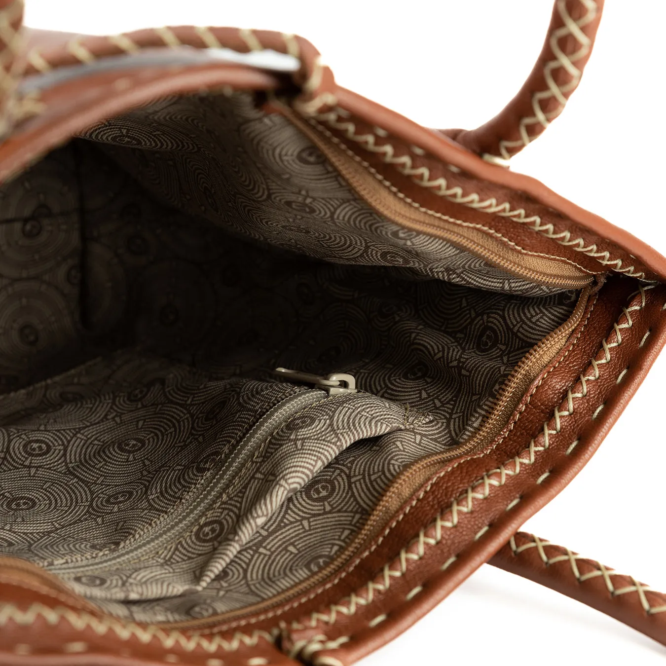 Azetha : Ladies Leather Shopper Handbag in Suede Cayak