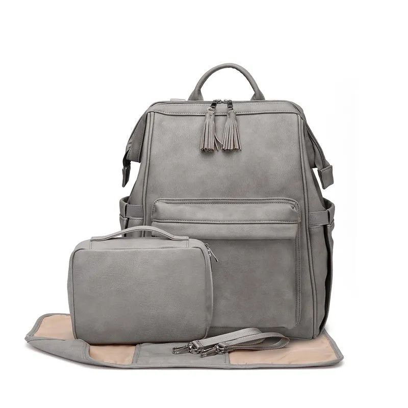 Baby Bag Leather Mommy Backpack