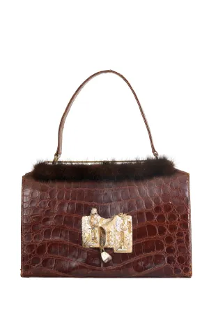 Bag, Silver Label, Alligator, Saddle Buckle, Repurposed, 1362
