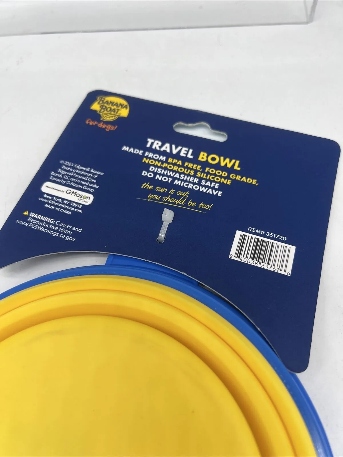 Banana Bowl For Dogs Collapsible Travel Bowl Camping Carabiner ￼34oz COMBINESHIP