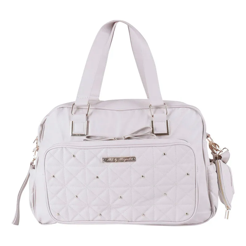 Beige Bow Diaper Bag