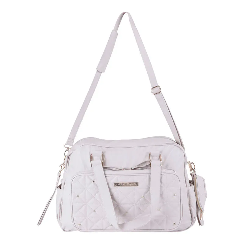 Beige Bow Diaper Bag