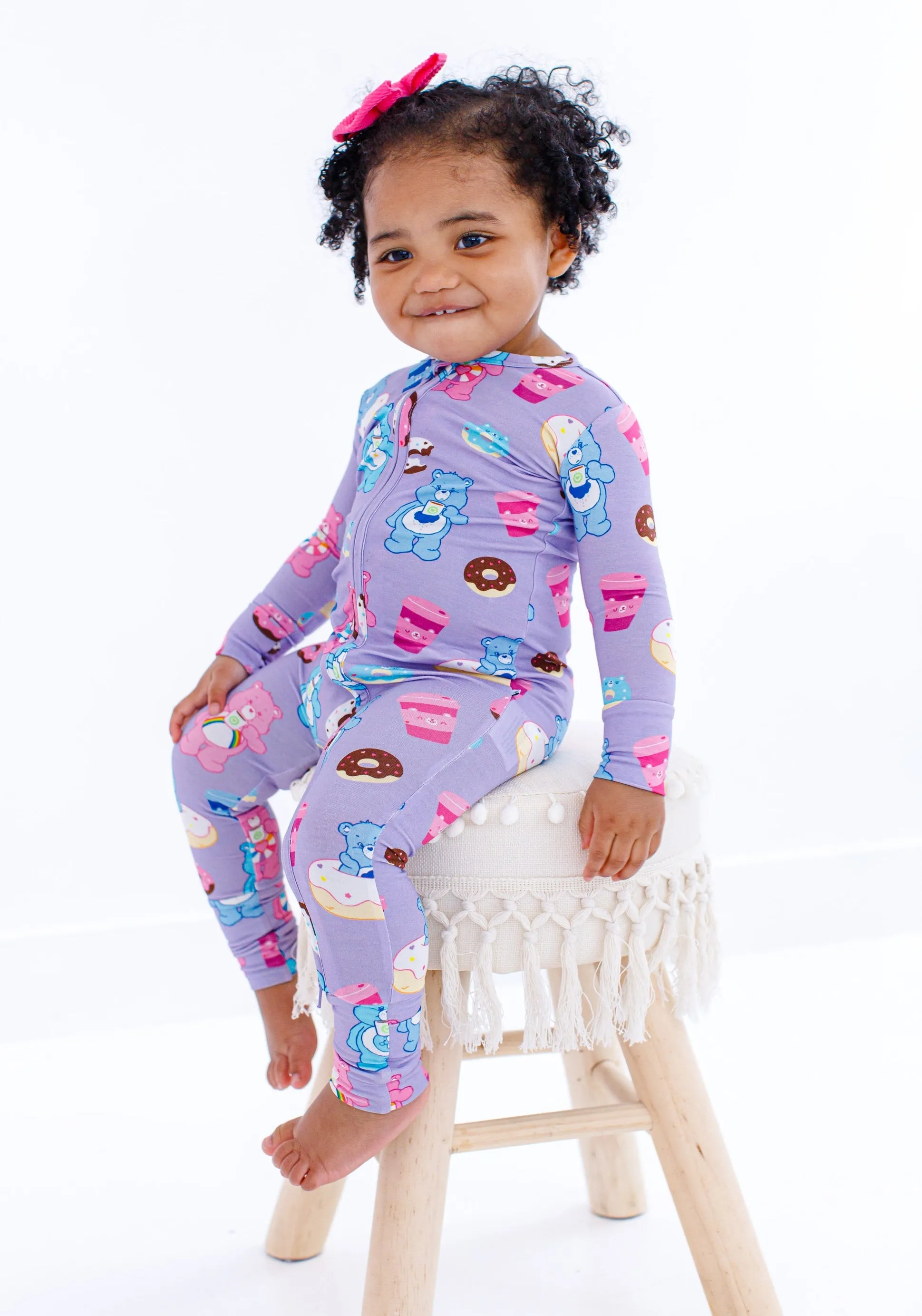 Birdie Bean Care Bears™ Donuts and Coffee Print Convertible Baby Romper