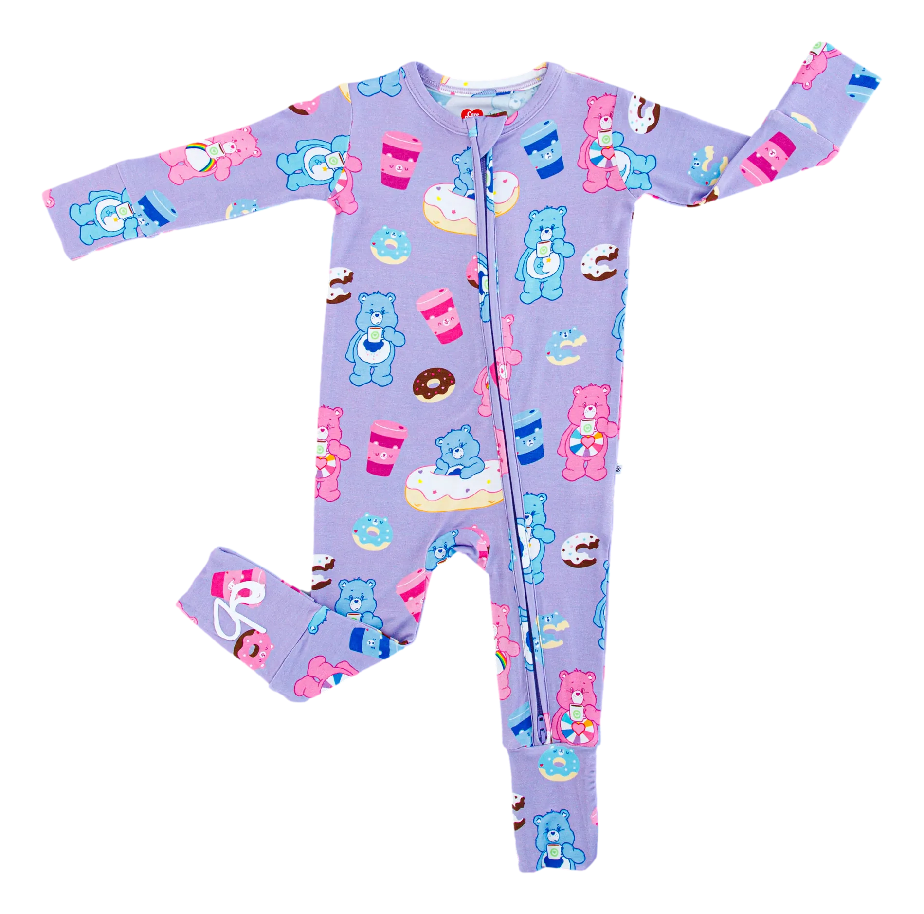 Birdie Bean Care Bears™ Donuts and Coffee Print Convertible Baby Romper