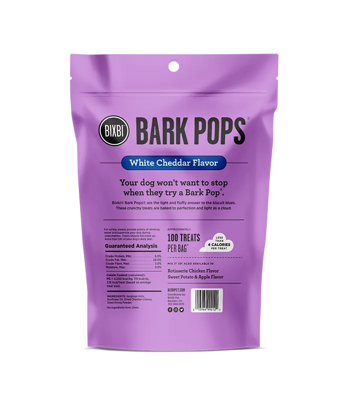 Bixbi Bark Pops White Cheddar Dog Treats