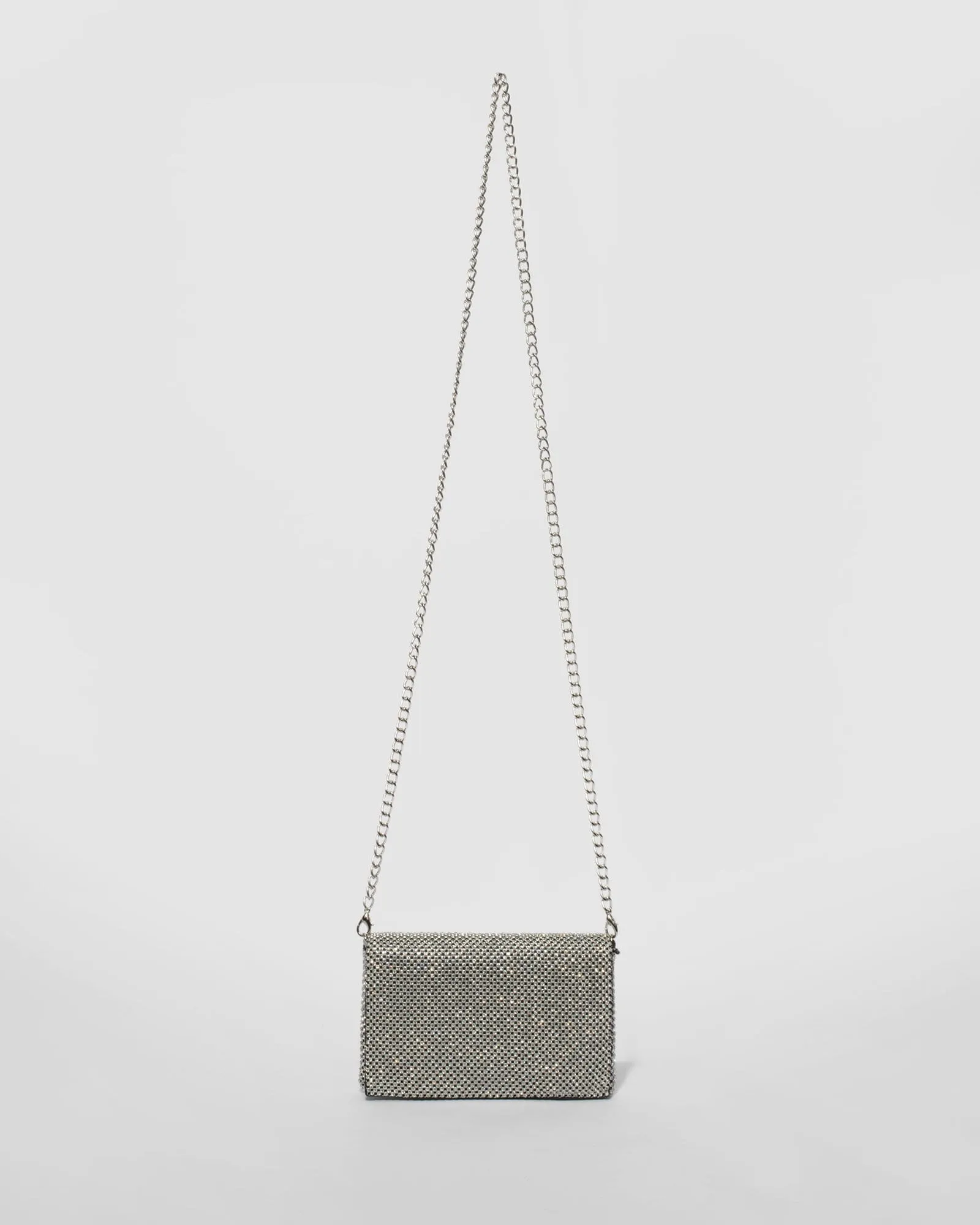 Black and Silver Audrina Clutch Bag