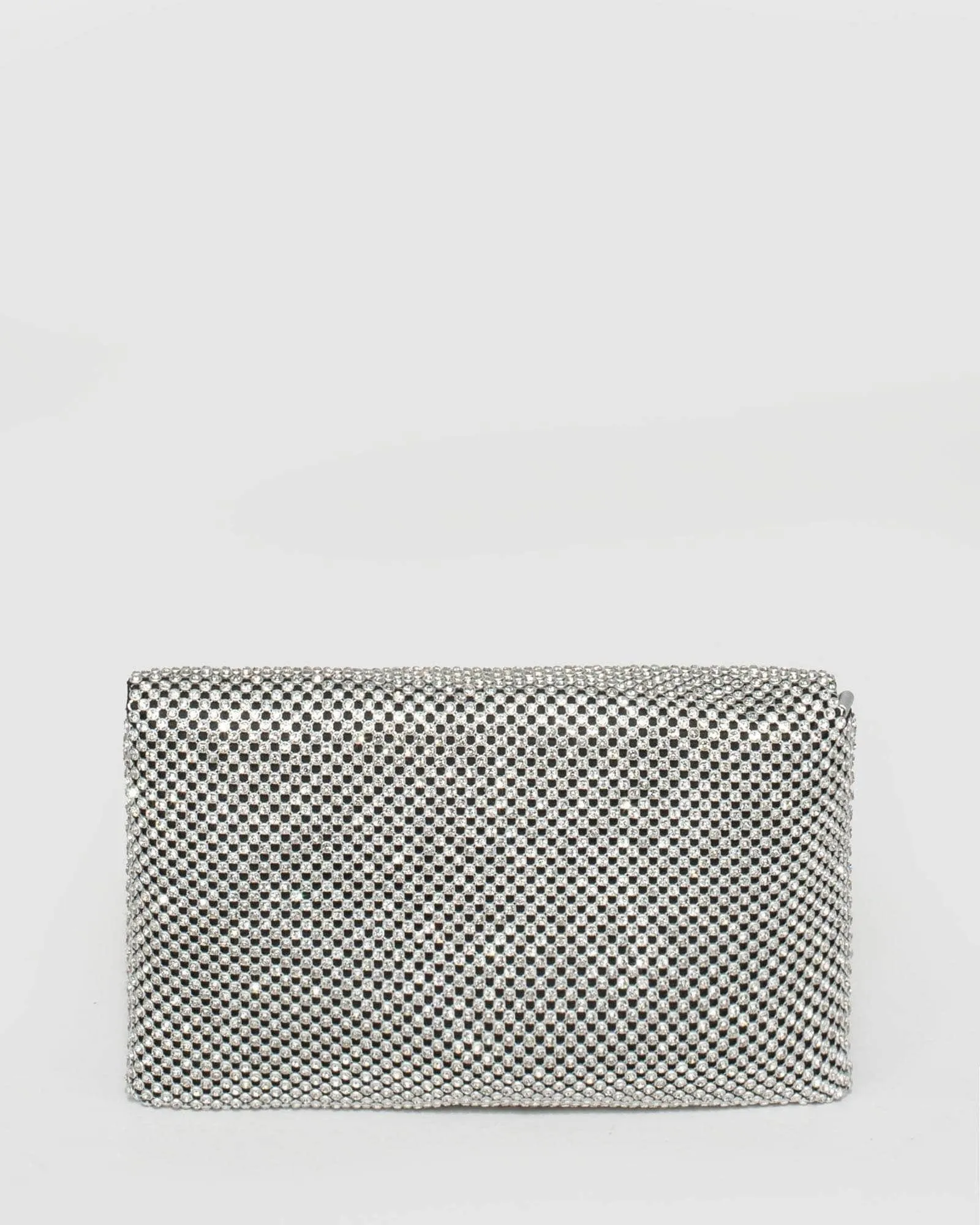 Black and Silver Audrina Clutch Bag