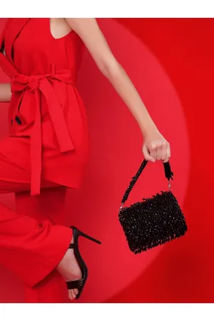 Black Clutch Handbags Online Handcrafted With Crystals