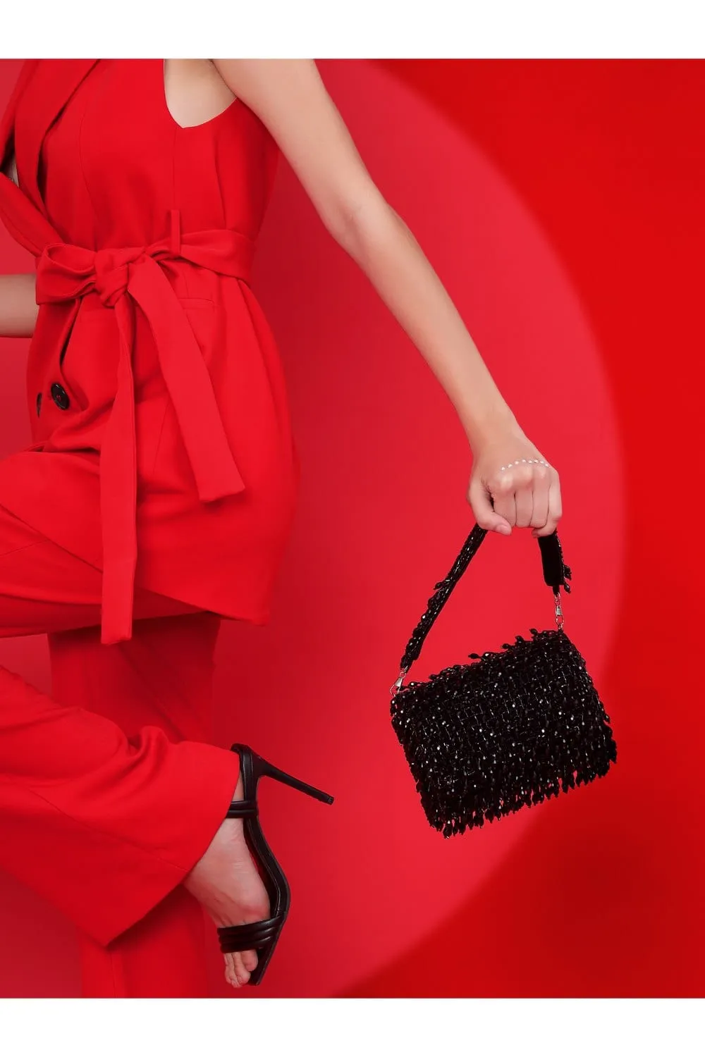 Black Clutch Handbags Online Handcrafted With Crystals