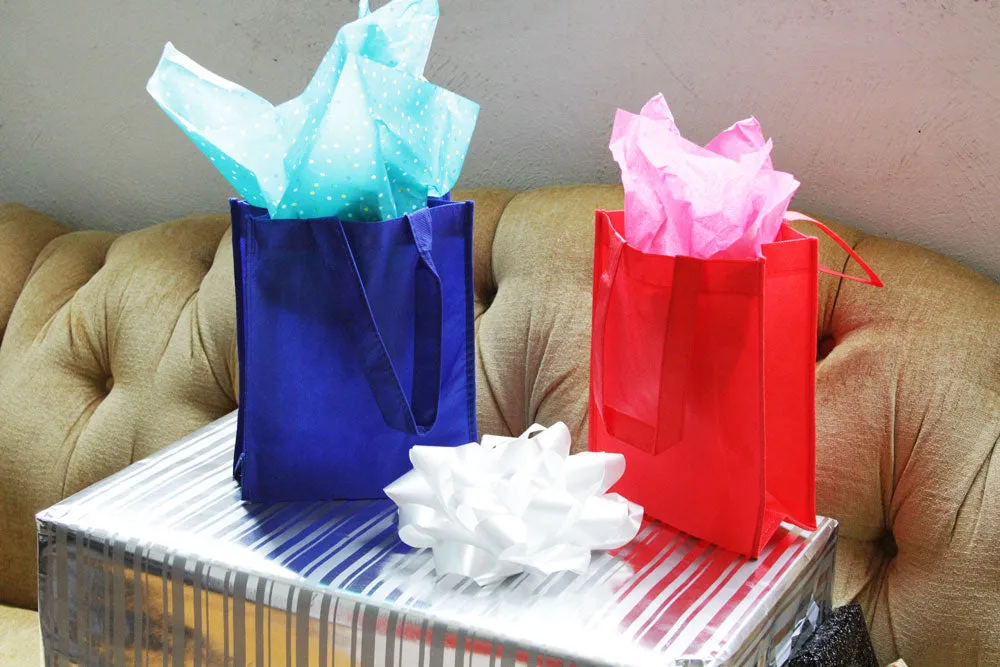 BLANK Gift Tote Assortment - Yellow, Royal Blue, Electric Blue - *Stocked in the USA* - CLOSE OUT