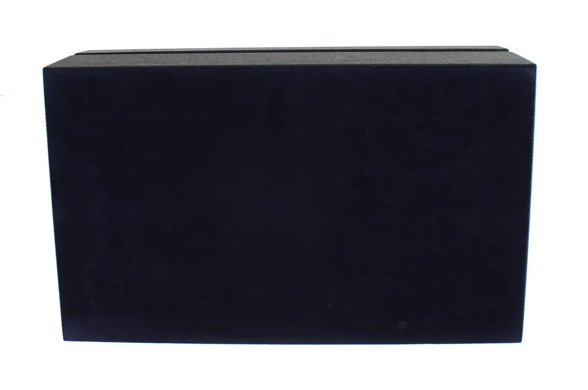 Blue Dauphine Leather Watch Jewelry Sunglasses Case