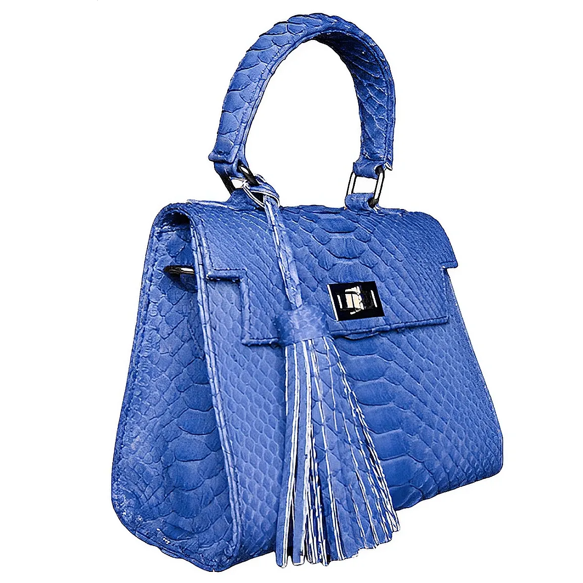 Blue Top Handle Bag
