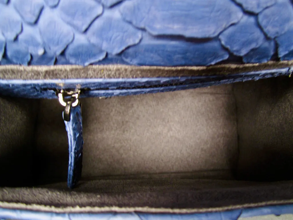 Blue Top Handle Bag