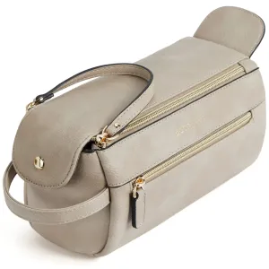 BOSTANTEN Travel Toiletry Bag for Men PU Leather Dopp Kit Water-resistant Bathroom Bag for Toiletries Shaving Cosmetic Bags for Women