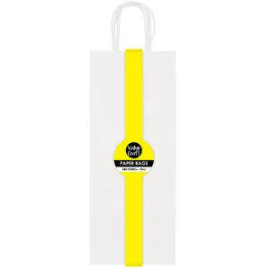 BOTTLE PAPER BAGS 38X15CM WHITE 2PCS