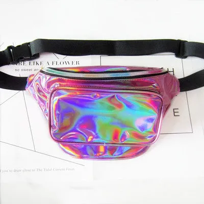 Bum Bag Metallic Chrome Pink Festival