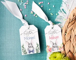 Bunny Rabbit Easter Basket Gift Tag