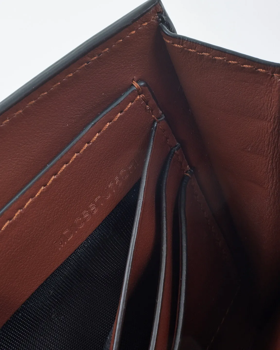 Burberry Brown Icon Stripe Coated Canvas Wallet On Strap Crossbody