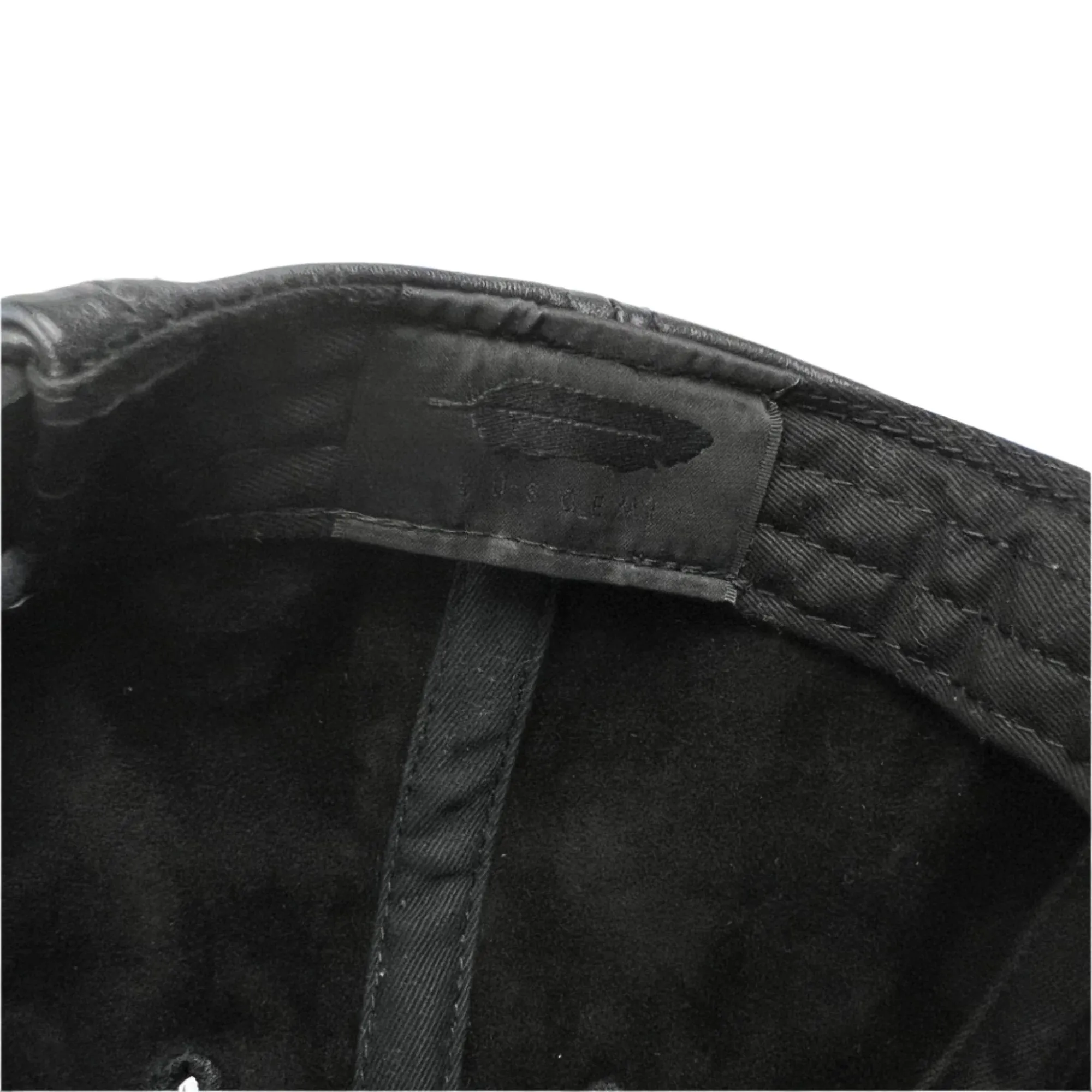 Buscemi Postback Black Smooth Cow Leather Hat SAMPLE