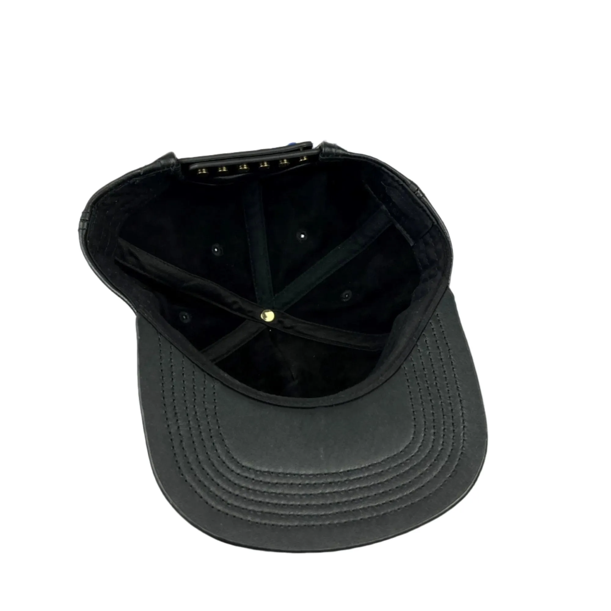 Buscemi Postback Black Smooth Cow Leather Hat SAMPLE