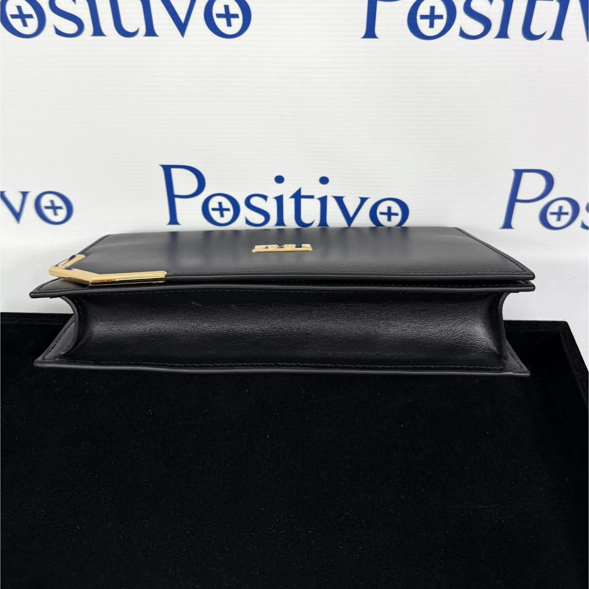 Buscemi Woman Black Leather Clutch Bag Small SAMPLE