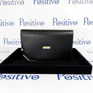 Buscemi Woman Black Leather Clutch Bag Small SAMPLE