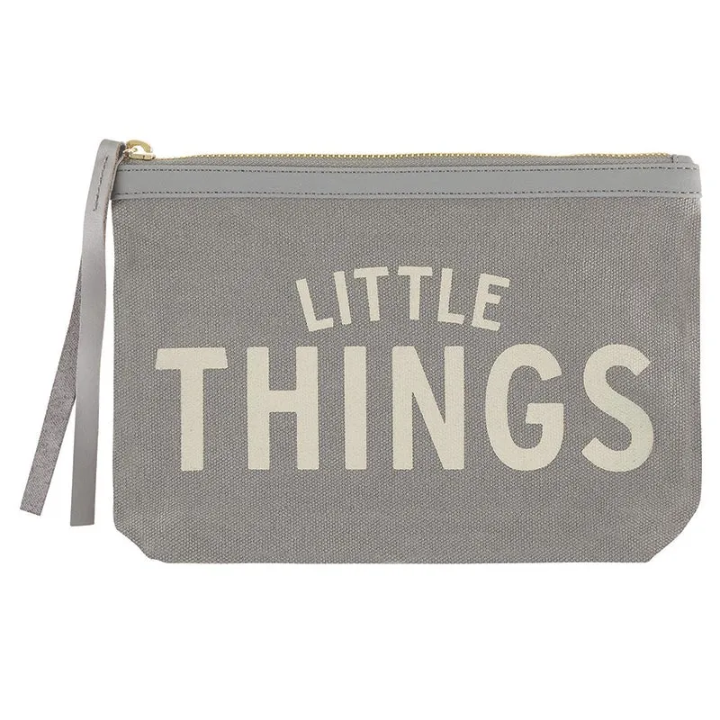 Canvas Cosmetic Pouch with Zipper