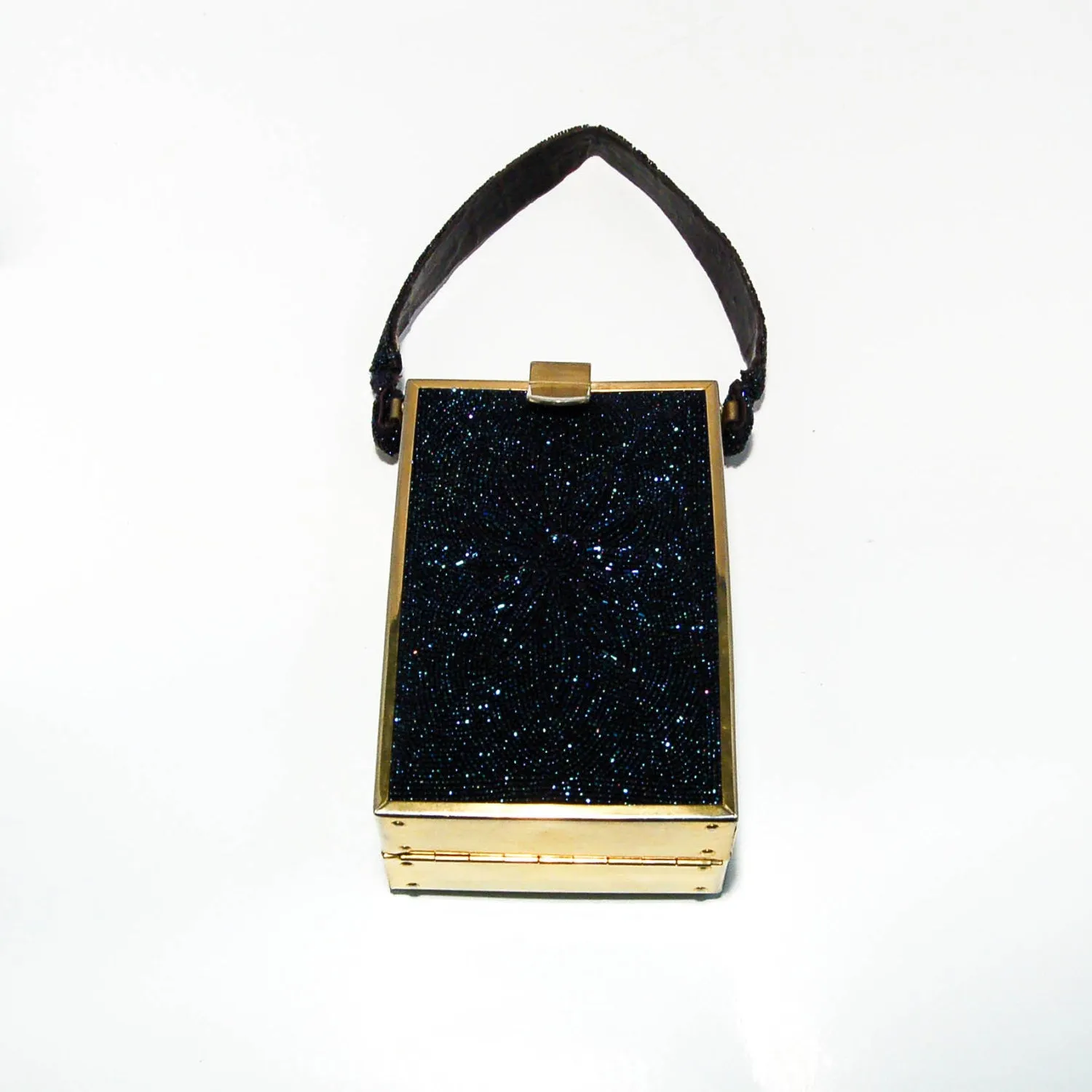 Carnival Glass Beaded Handbag with Floral Detail by Tyrolean New York